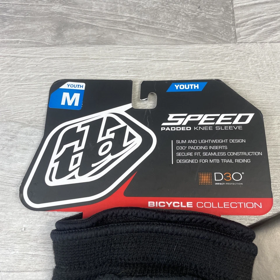 Troy Lee Designs Youth Solid Black Speed Knee Sleeve Youth Medium - Image 4 of 4