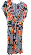 Vince Camuto Women's Floral Dress Spring Summer Short Sleeve Size 6