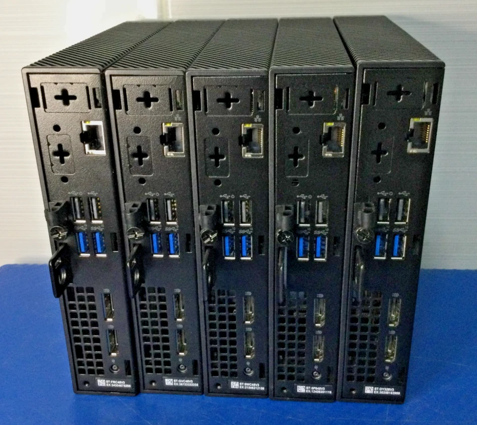 LOTE DE 5 PIEZAS DELL OPTIPLEX 3000 D15U D15U003 INTEL CELERON 4GB DDR4 RAM THIN CLIENT Foto 3 de 4