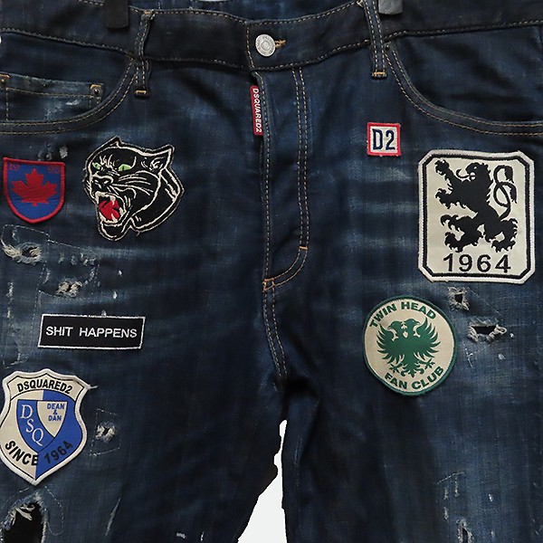 Dsquared2 Patchwork Denim Jeans 54 - image 4