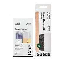 Jason Markk Essential Kit Shoe Cleaner & Suede Cleaner Kit, 4-Piece Set, Deep Cl