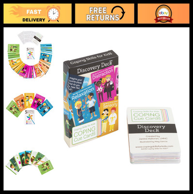 Coping Skills Cue Cards for Kids - Discovery Deck for Emotional Support & Growth