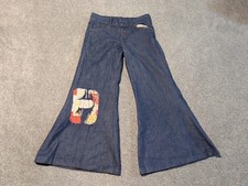 Vintage Sears Jeans Girls 26x23 Growing Girl 70s Bell Bottom Hippie