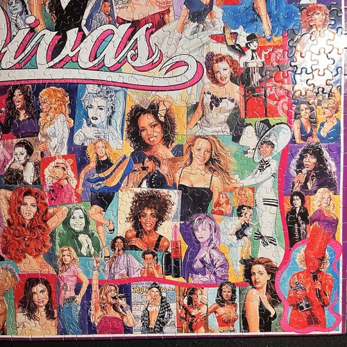 2011 White Mountain DIVAS 1000 Piece Collage Puzzle Madonna Cher COMPLETE ✨Rare✨ - Picture 9 of 13