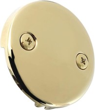 DTT102 Made to Match Bathtub Overflow Plate, Polished Brass 3.19 x 3.19 x 2.31