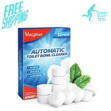 Vacplus Toilet Bowl Cleaner Tablets 12 PACK, Automatic Toilet Bowl Cleaners with