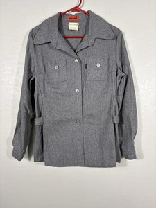 VTG Miss Levi’s 70’s Made In BELGIUM Gray Wool Blend Shacket Unlined Size S/M