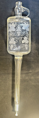 Weinbelüfter Spender Dekanter mit Weinrebe Radierung Vintage 53 x 10 x 7 cm