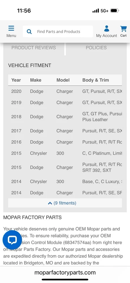 Módulo de control de transmisión Dodge Charger 2014-2020 P68347574AA. Foto 4 de 4