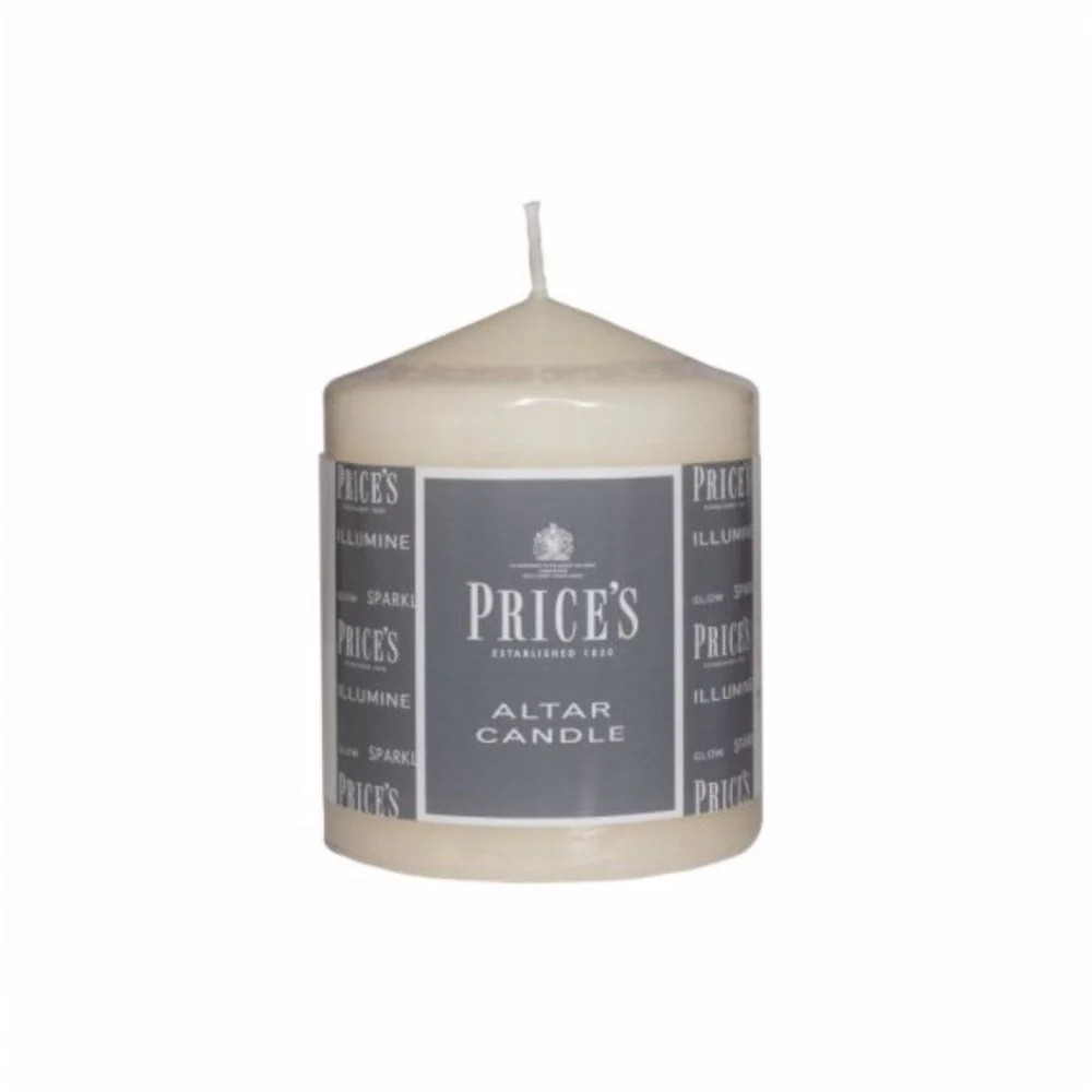 Ivory Pillar, Church Altar & Ritual Candle 10cm x 8cm - Burn Up to 50H
