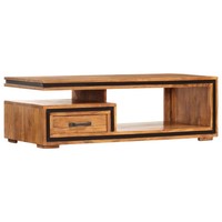 Vidaxl Couchtisch Massivholz Akazie 100X45X33 Cm Neu