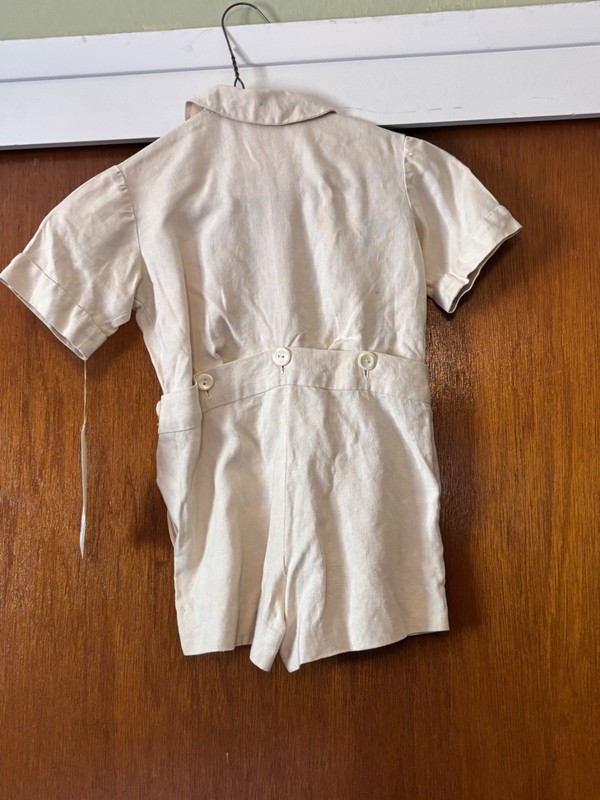 1930s boys linen suit beige