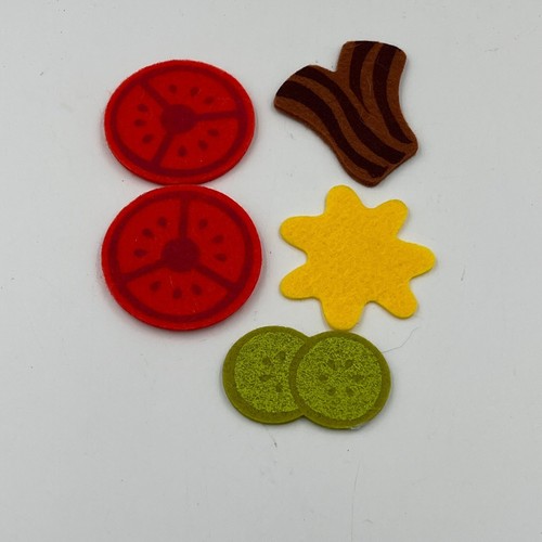 Melissa & Doug Slice & Stack Sandwich Counter 5 REPLACEMENT Felt Pieces