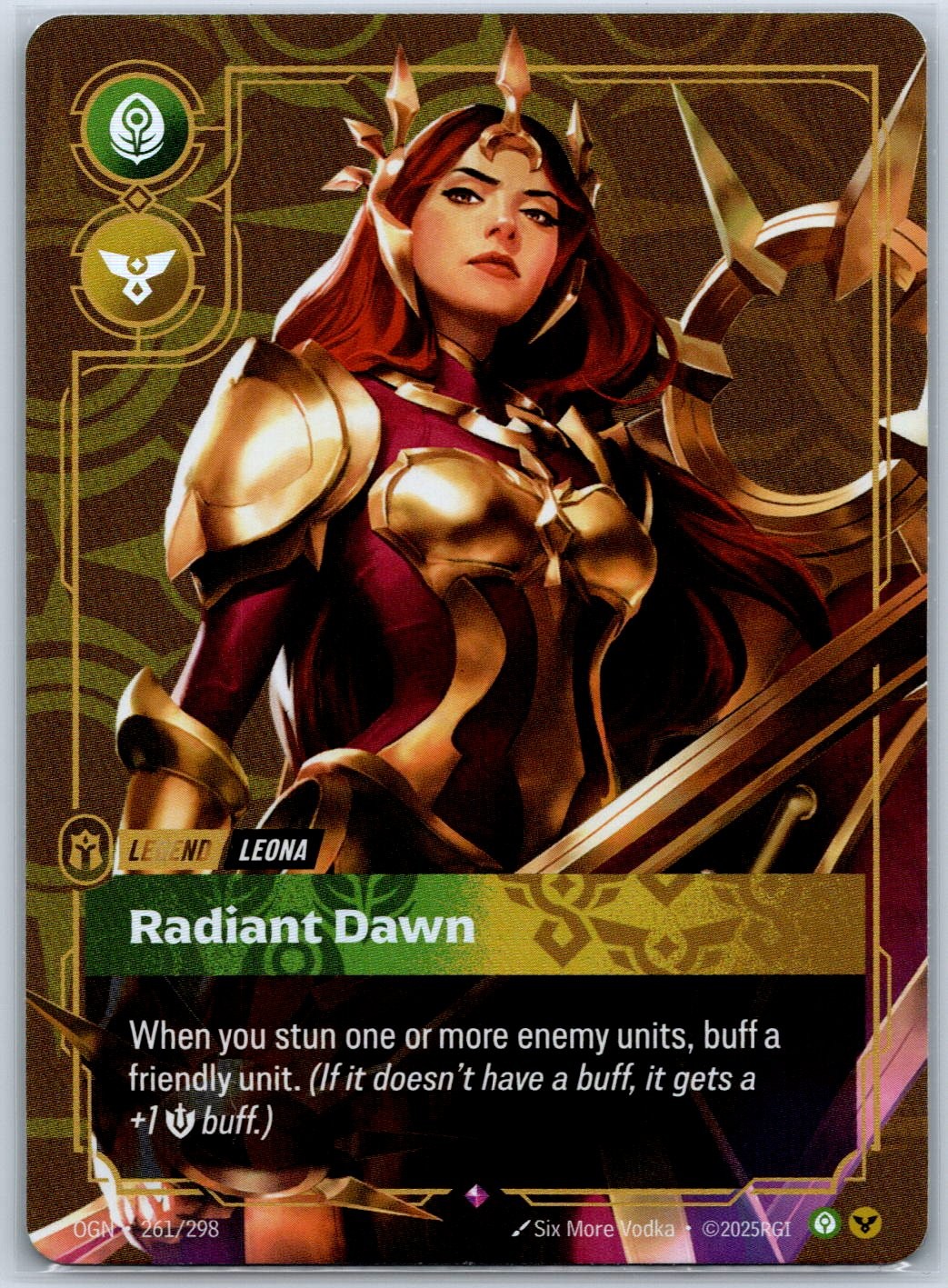 Leona - Radiant Dawn Foil Rare Origins 261/298 NM Riftbound Card