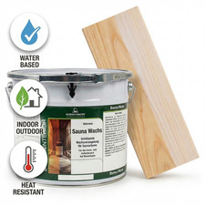 Sauna Holz Wachs Innenraum Pflegemittel Weiss Schwarz Grau Transparent 2,5 Liter