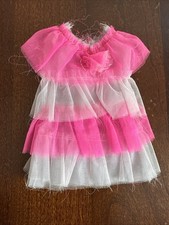 Vintage Maddie Mod Mego Barbie Clone Pink  White Ruffles Dress