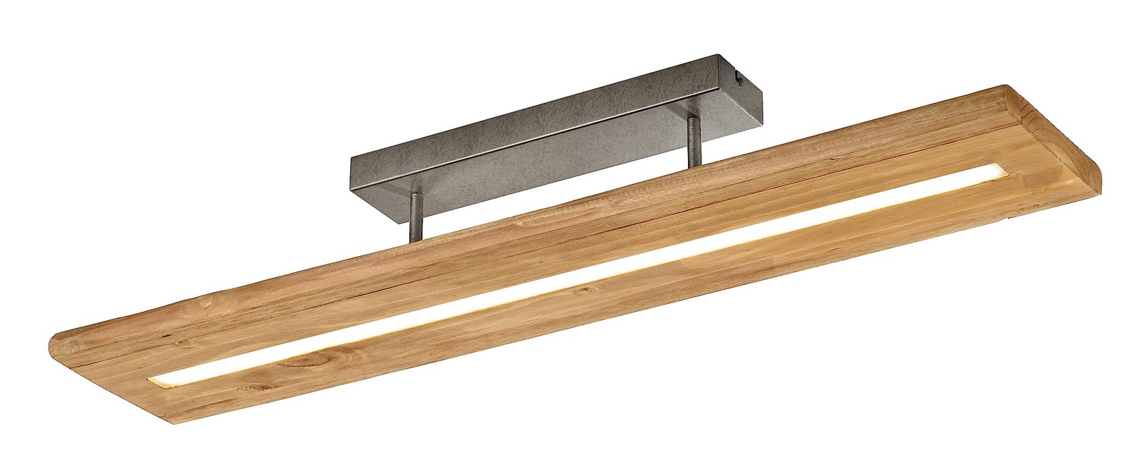 Plafonnier LED Brad en bois naturel 27W 3400 lumens blanc chaud pour salon