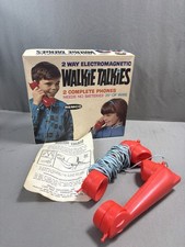Vintage Remco 2-Way Electromagnetic Walkie Talkies 1966, Style 500 Made In USA