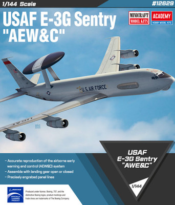 ACADEMY 12629 1/144 USAF E-3G Sentry ''AEW&C'' Model Aircraft Kit