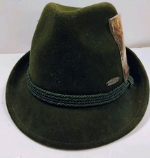 VTG Kitzo Alpen Austria Green Wool Alpine Tyrolean Hat Fedora 54 US 6 3/4 Small