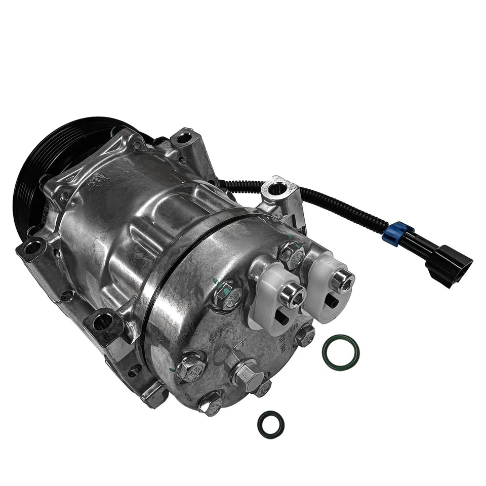 Compresor de aire acondicionado con embrague apto 2004-10 para International Harvester 7500 4800 CO4815C Foto 2 de 4