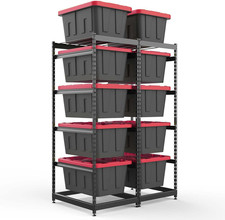 27 Gallon Storage Bin Rack Organizer Heavy-duty Tote Storage Rack 5-tier Stand