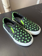 Minecraft Little Boys Canvas Slip-on Sneakers, Size 13 Color Black