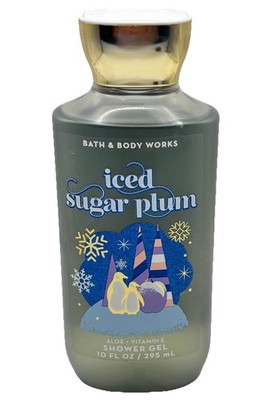 Bath & Body Works Iced Sugar Plum Shower Gel 10 fl oz Christmas Body Wash Snow