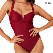 Shade  Shore Dark Red One-Piece Swimsuit, Size M, NWT