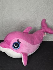 Medium 9" Ty Beanie Boos Surf The Pink Dolphin Buddy Buddies 9" Bean Plush