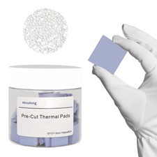 100PCS Thermal Pad,Soft Silicone Thermal Conductive Pad for Motherboard, IC,C...