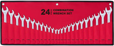 24-piece All-purpose Master Combination Wrench Set With Roll-up Pouch Sae 14