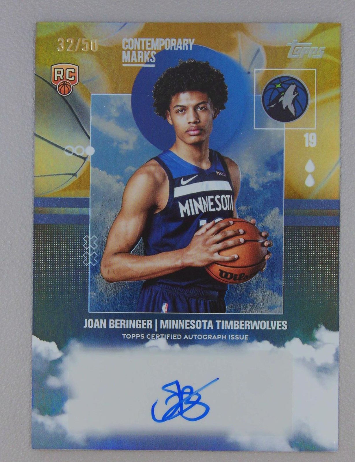 2025-26 Topps Flagship Joan Beringer RC Rookie Contemporary Marks Auto Gold /50