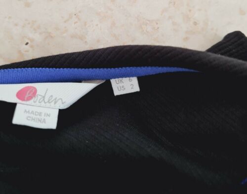 BODEN Sarah Ottoman Top BLACK J0175 RRP £55.00 BRAND NEW SIZE UK 6 - Picture 4 of 4