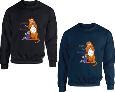 Personalisierter Pullover Tiger, der zum Tee kam Welttag des Buches Dein Name Geburtstag Top