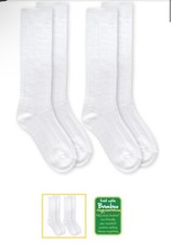 Jefferies Socks Kids 70 Bamboo Knit Rib Pattern Knee High Tall Socks 2 Pair Pack