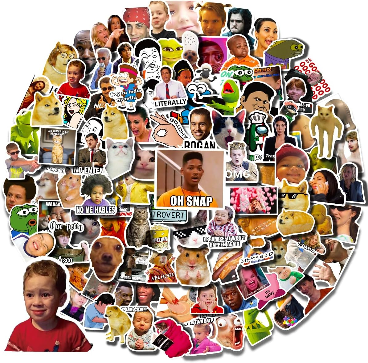 150 funny waterproof stickers for adults—perfect for laptops, bottles, and more!