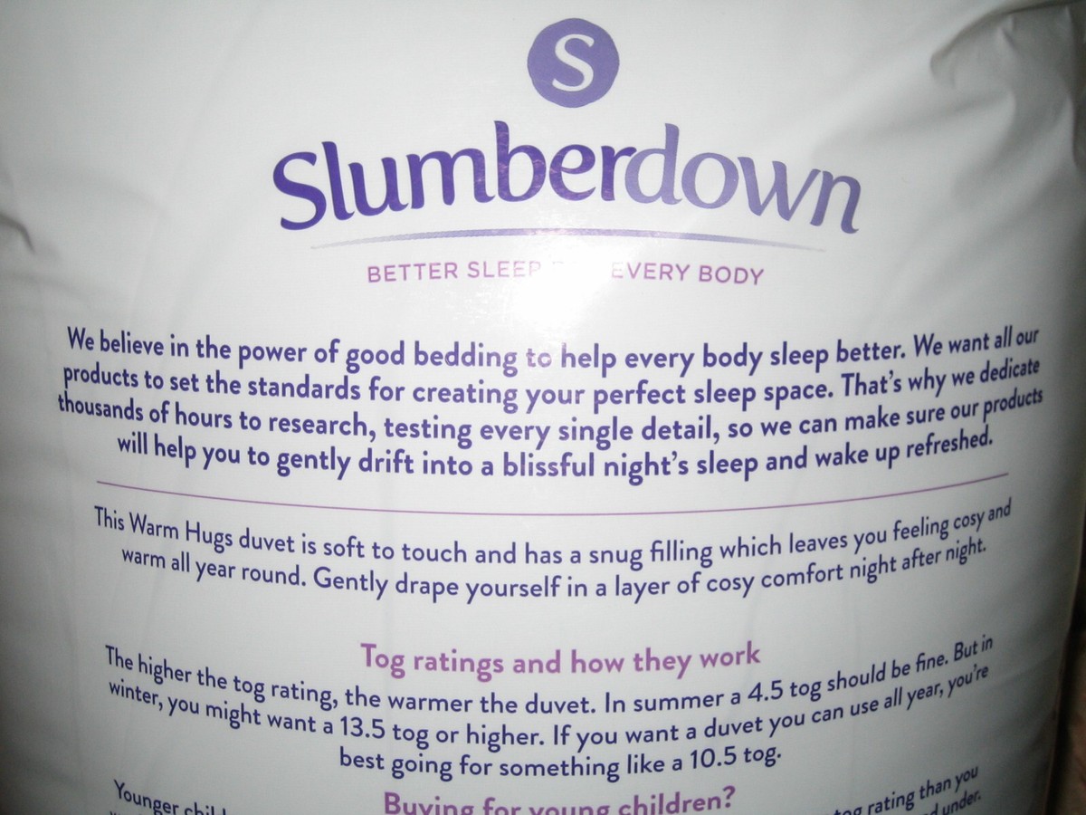 Slumberdown u0026#034;Warm Hugsu0026#034; All Year Round Duvet 10.5 Tog - King Size  - Brand NEW | eBay