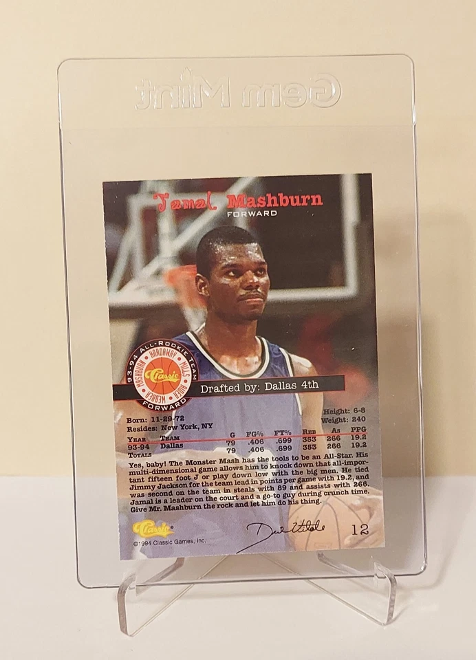 1994 Classic - Gold #12 Jamal Mashburn - MINT - Image 2 of 2