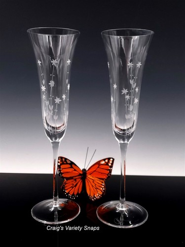 ColleVilca Cristalleria Sektflöten, italienisches feines Kristall mundgeblasen & geschliffen - Bild 2 von 13