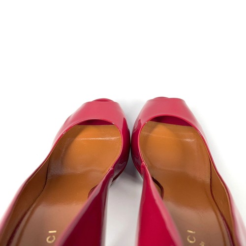 GUCCI Betty Patent Leather Platform Pump High Heels 297202 Size 8 US / 38 EU - Picture 5 of 12