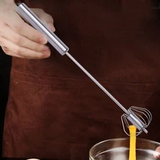 Stainless Steel Whisks Hand Push Semi Automatic Egg Beater Mixer USA