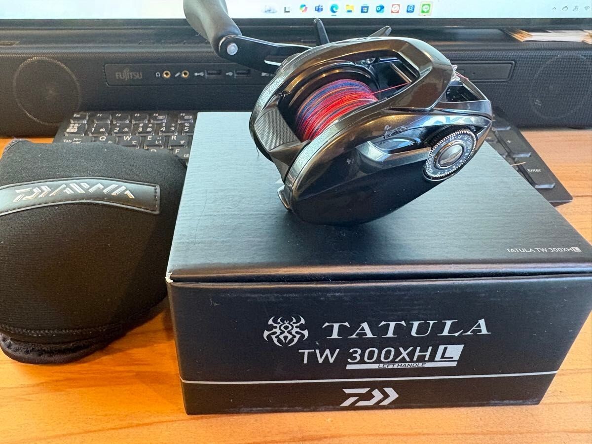 Daiwa 21 TATULA TW 300XHL Left Handed Baitcasting Reel w/box used 