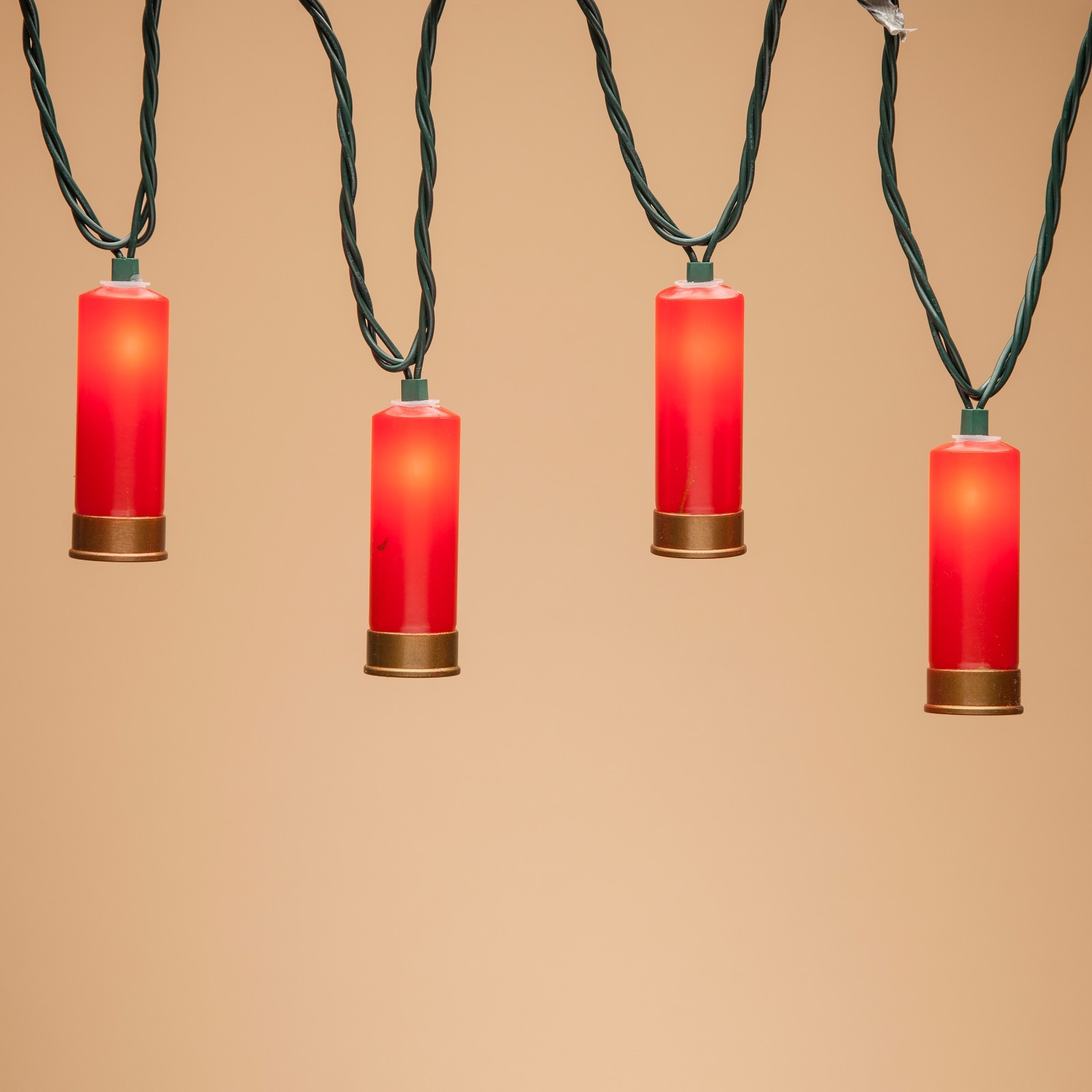 Big Shot Red Shotgun Shell 10 light Strand 7.5 feet Long New UL Christmas