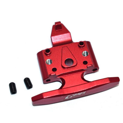 GPM Aluminum Front Bumper & Skid Plate Set For Losi 1/18 Mini-T 2.0 Stadium Truck - 5Pc Red, With D-Rings, Upgraded Parts - View #3