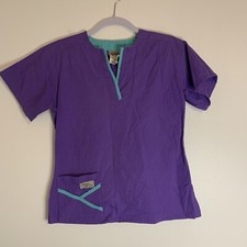 Urbane Scrubs V-Neck Purple Scrub Top Medical Uniform XS