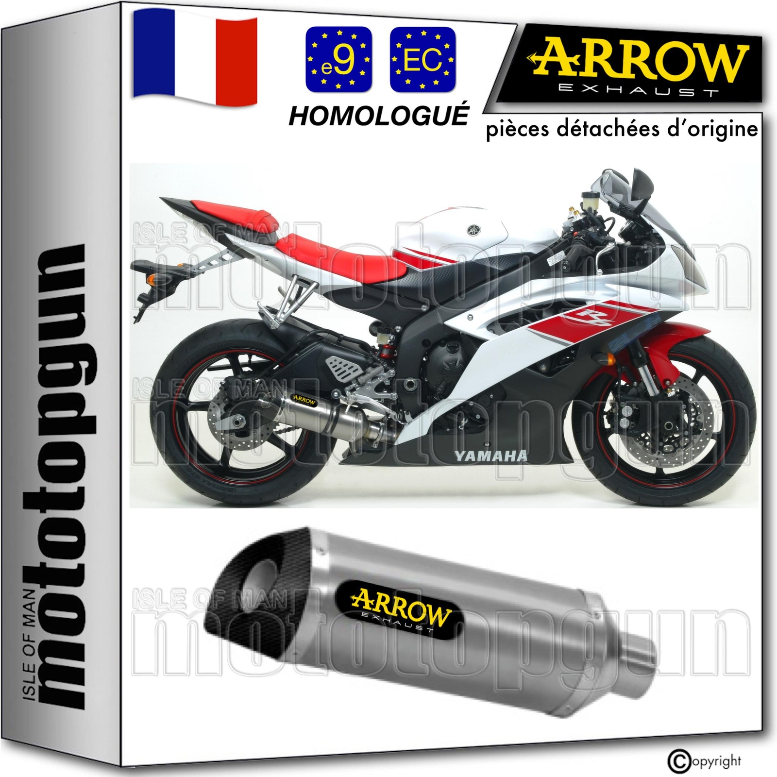 Pot d'échappement Arrow Thunder pour remplacer le silencieux lourd de votre R6