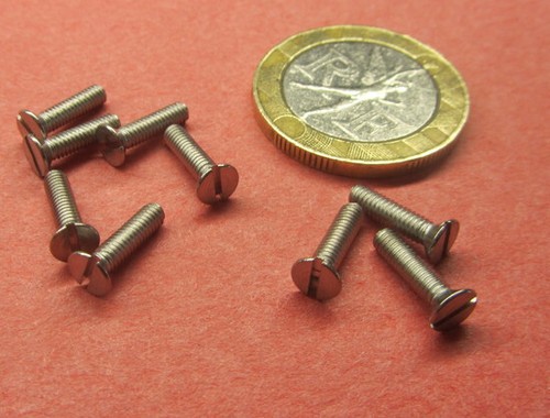 Metric Flat Head Slotted Machine Screw Stainless Steel, M2.5 x 10mm Long 200 Pcs - 第 1/11 張圖片