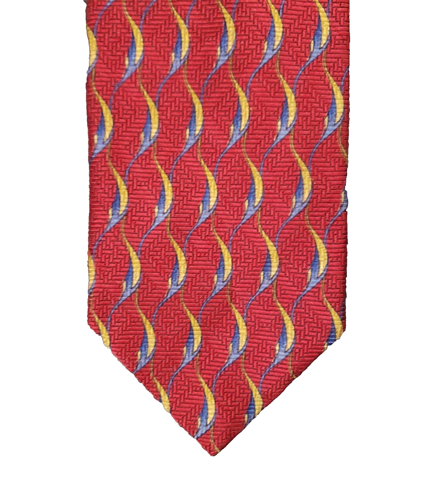 Mark Pendleton tie red abstract pattern 60x3.5 10… - image 1