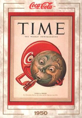 Coca-Cola USA Card No. 54 - Time magazine cover 1950 - Trivia Card 1993 ed. Ma...